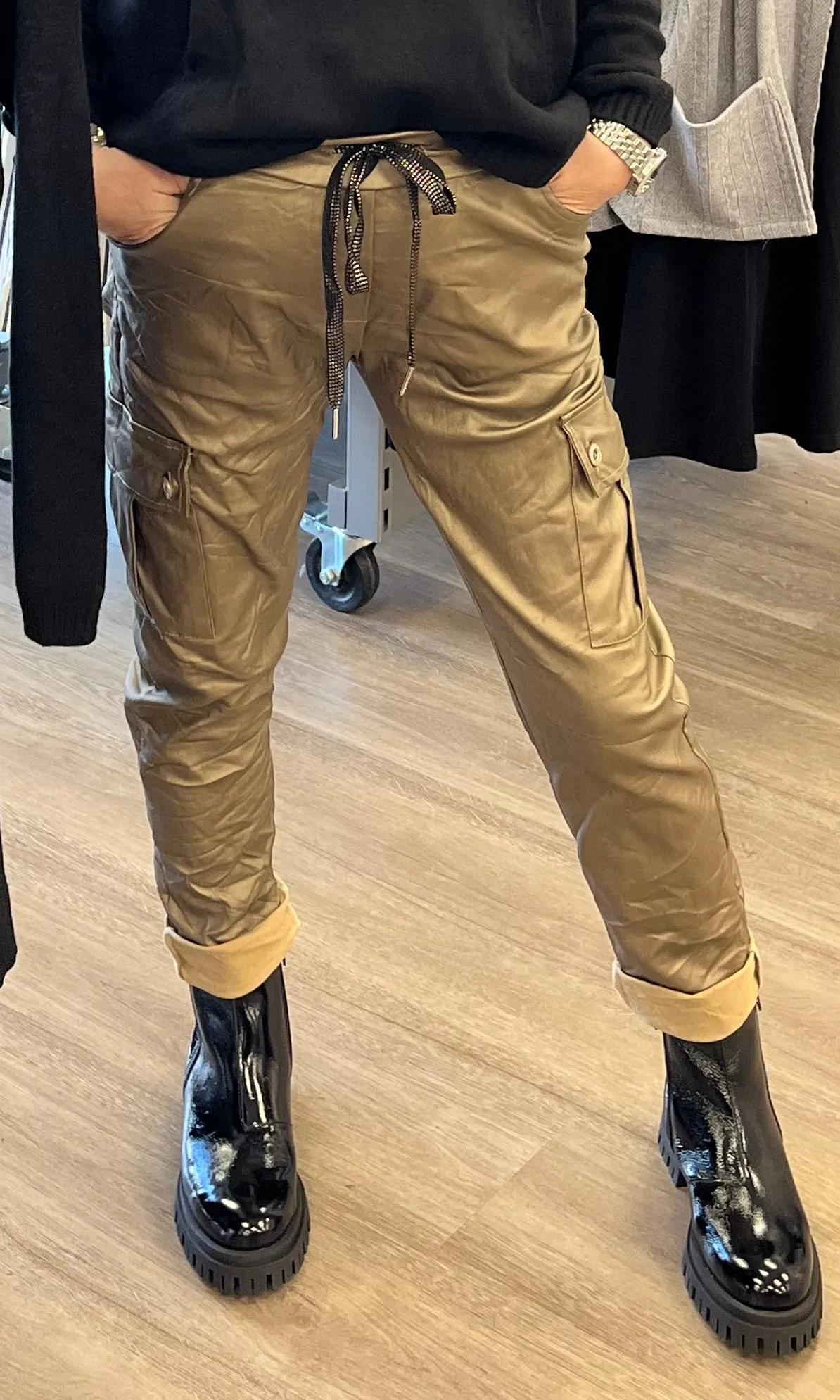 Faux Leather Pull On Jogger sold by Revolution Boutique