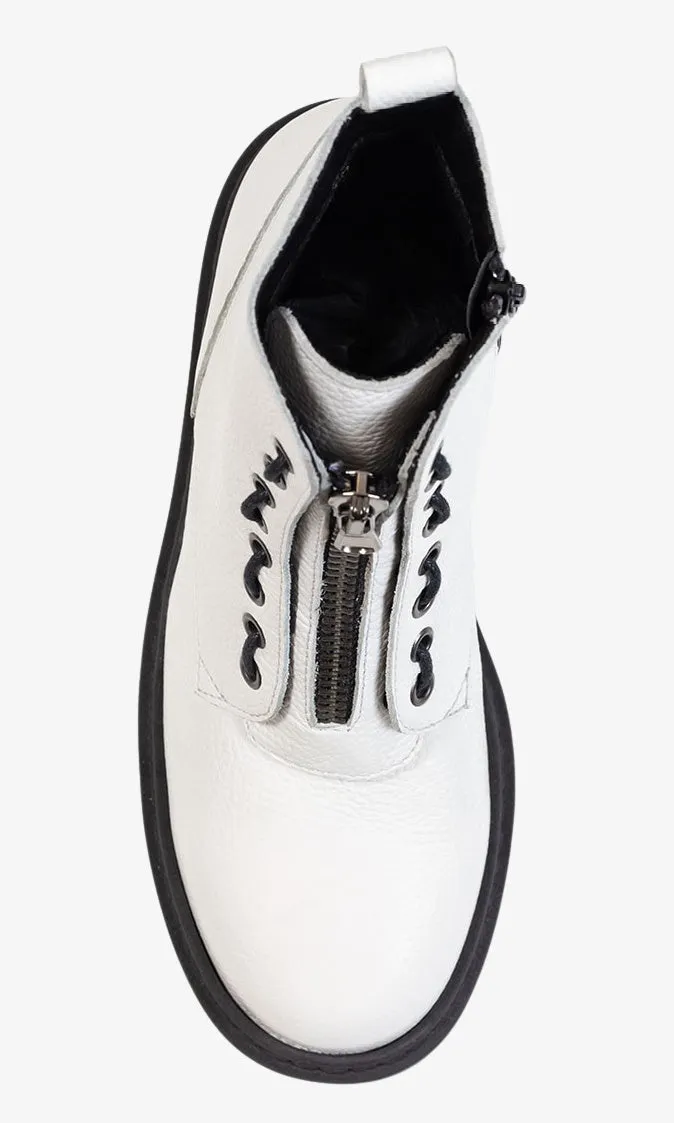 Leather Zip Combat Boot sold by Revolution Boutique product image thumbnail 2