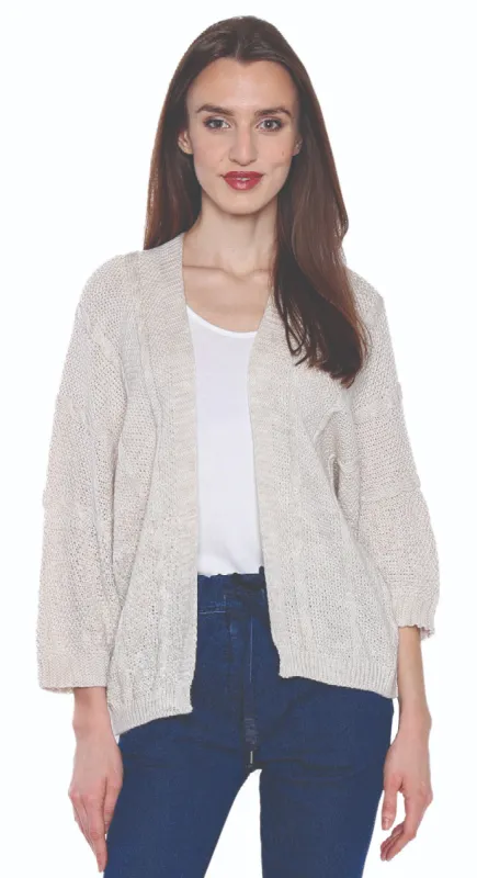 Elbow Sleeve Cable Knit Cardigan sold by Revolution Boutique