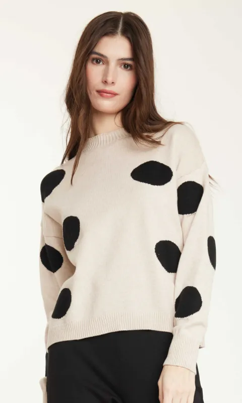 Drop Shoulder Dot Sweater sold by Revolution Boutique