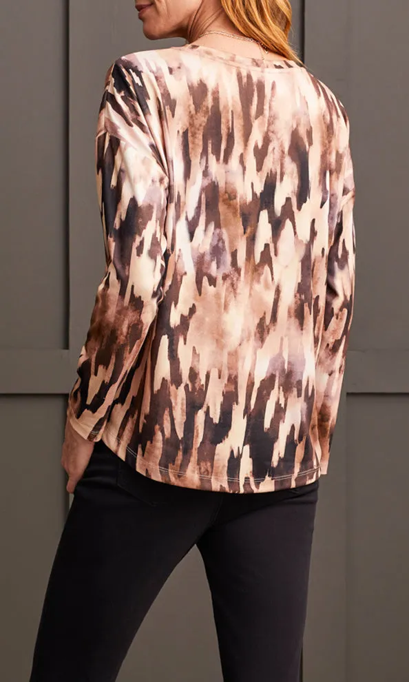 Curved Hem Crew Neck Top sold by Revolution Boutique product image thumbnail 2