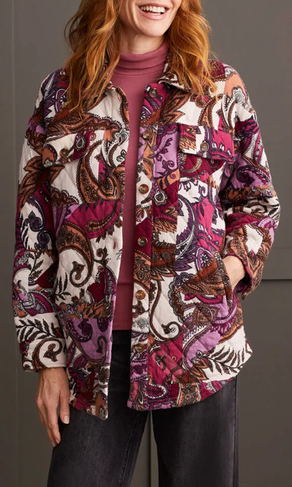 Paisley Quilted Shacket sold by Revolution Boutique