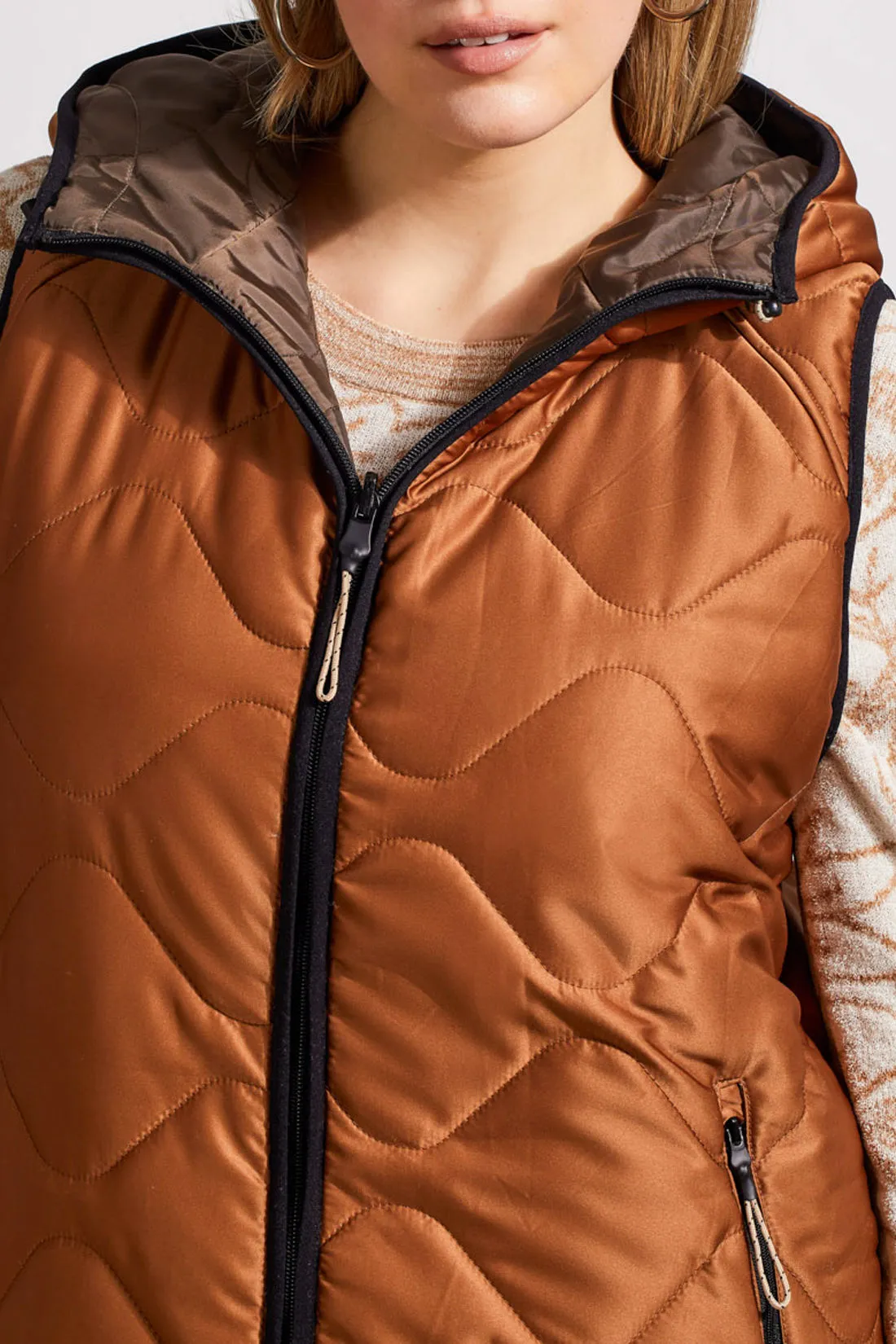 Reversible Hooded Puffer Vest sold by Revolution Boutique product image thumbnail 5