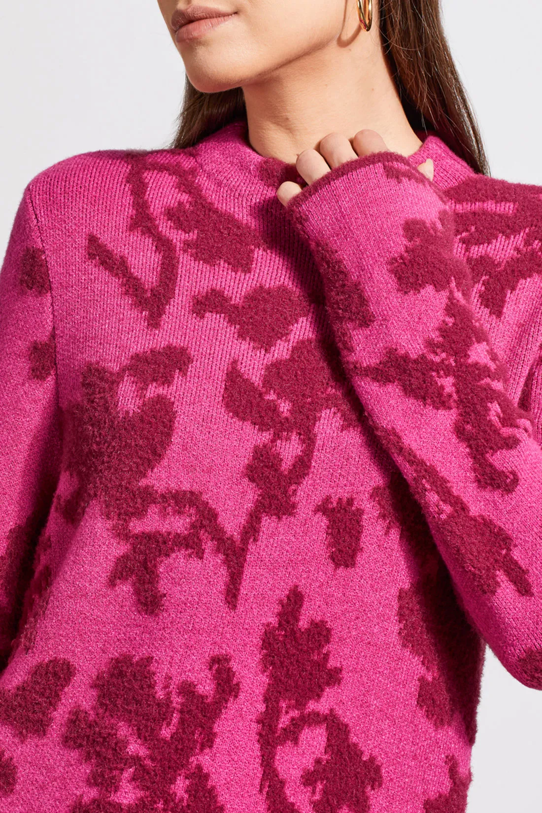 Mock Neck Jacquard Sweater sold by Revolution product image thumbnail 3