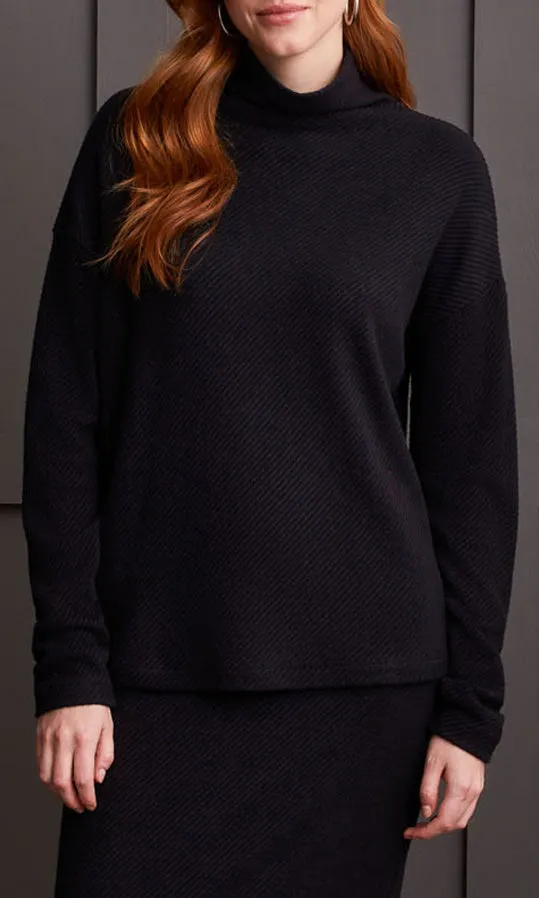 Ribbed Funnel Neck Knit Top sold by Revolution Boutique product image thumbnail 2