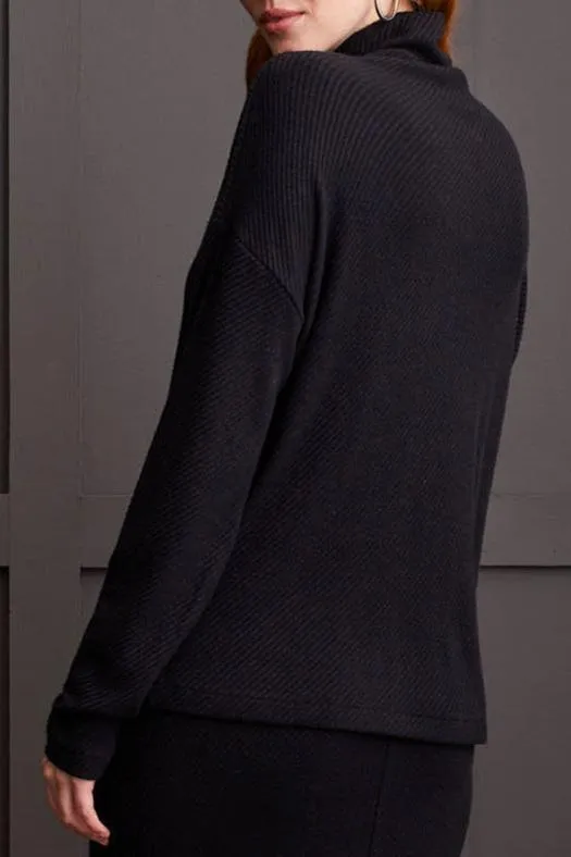 Ribbed Funnel Neck Knit Top sold by Revolution Boutique product image thumbnail 4