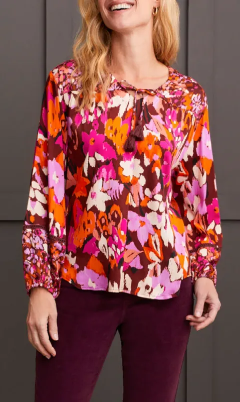 Tie Neck Puff Sleeve Blouse sold by Revolution Boutique
