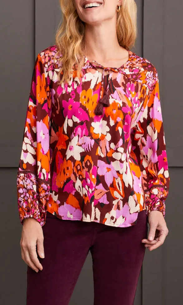 Tie Neck Puff Sleeve Blouse sold by Revolution Boutique