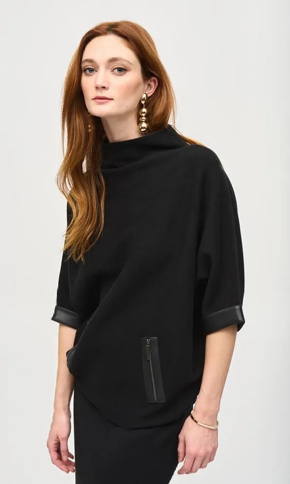 Ribkoff Leather Detail Top sold by Revolution Boutique