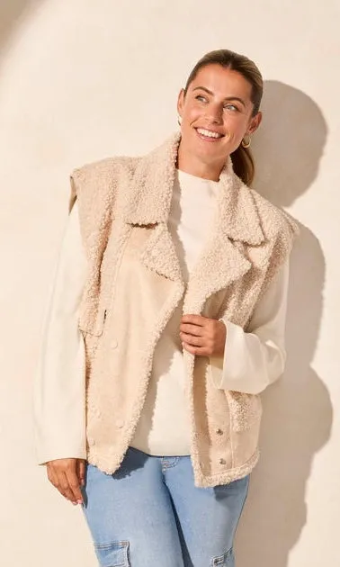Sleeveless Sherpa Vest sold by Revolution Boutique