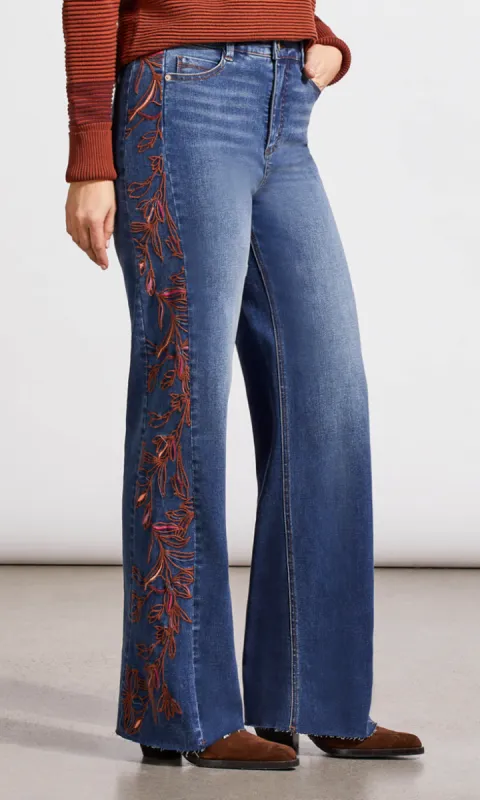 High Rise Embroidered Wide Leg sold by Revolution Boutique