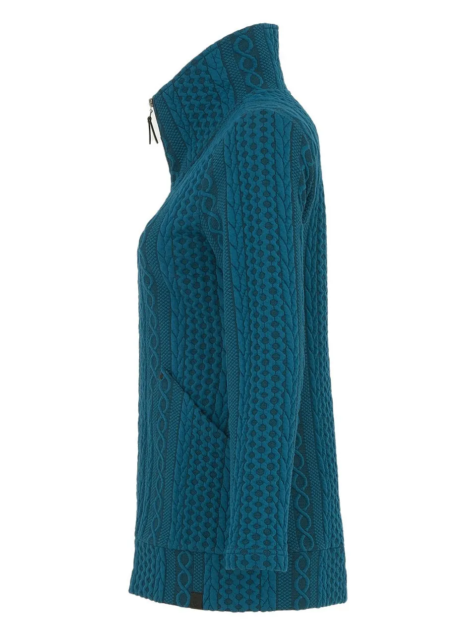 Cable Knit Detail Zip Jacket sold by Revolution Boutique product image thumbnail 3