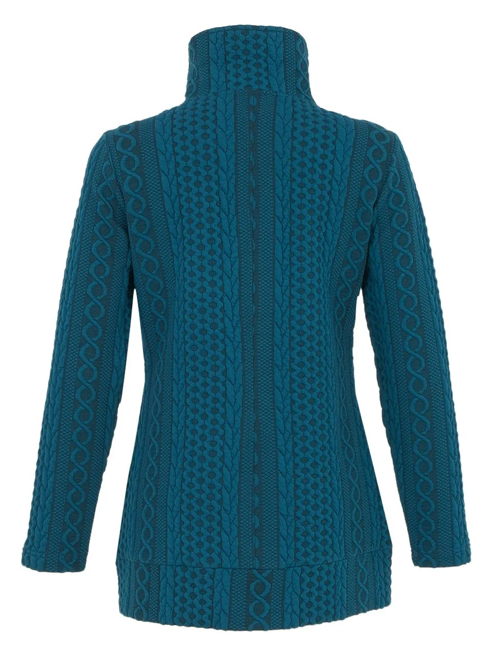 Cable Knit Detail Zip Jacket sold by Revolution Boutique product image thumbnail 2