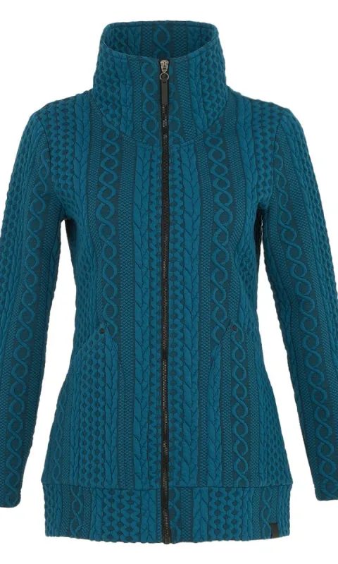 Cable Knit Detail Zip Jacket sold by Revolution Boutique