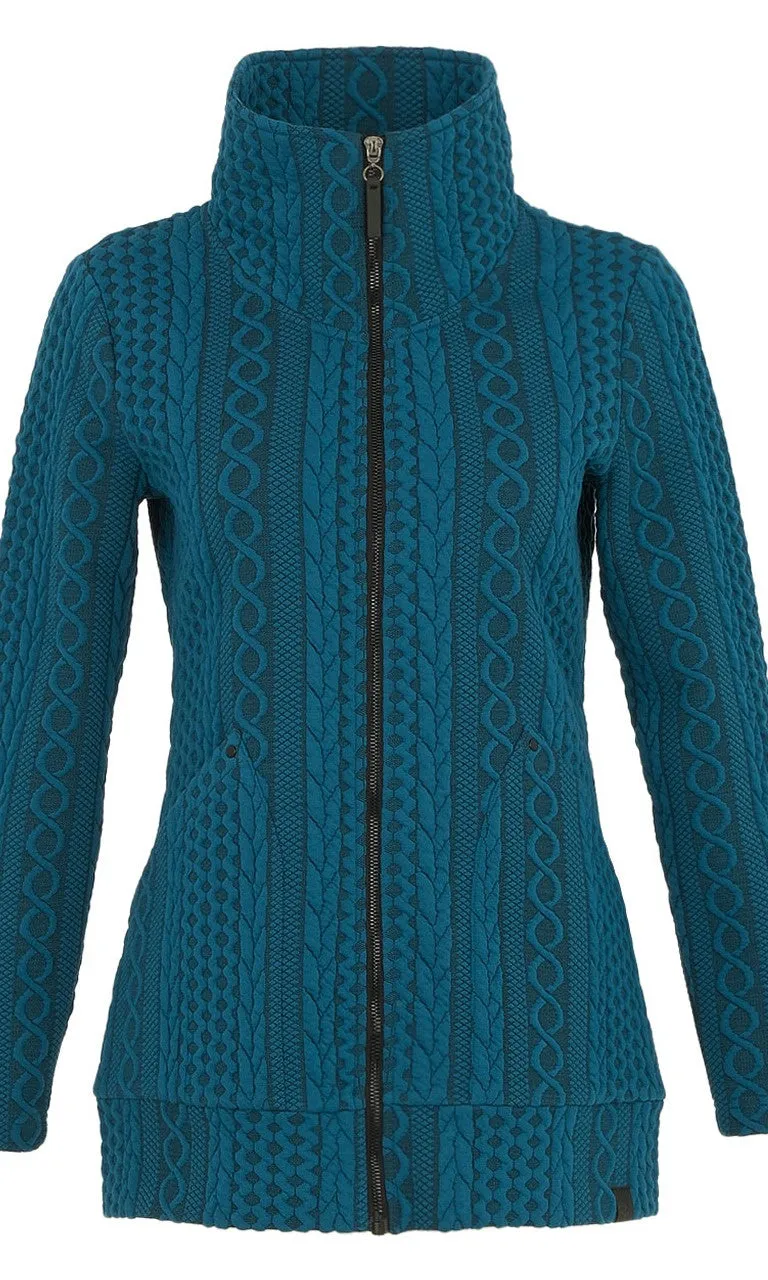 Cable Knit Detail Zip Jacket sold by Revolution Boutique