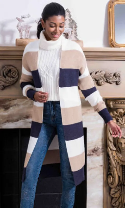 Soft Knit Stripe Cardigan sold by Revolution