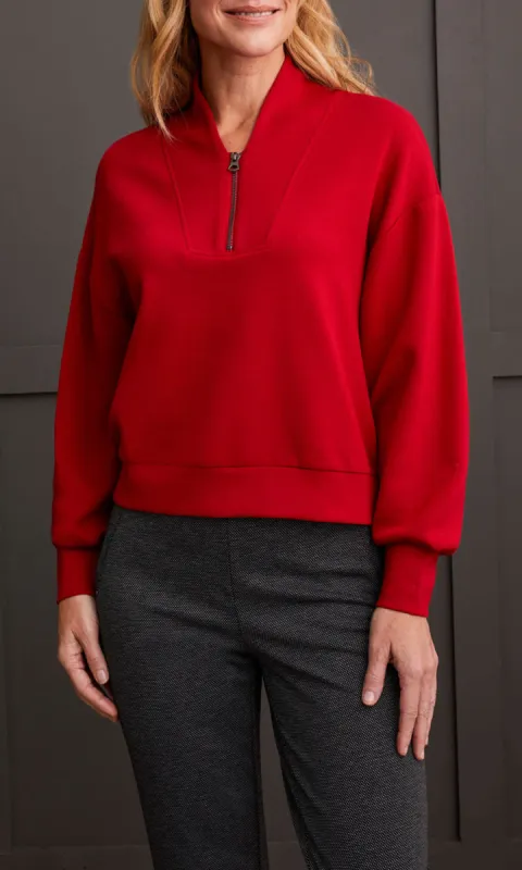 Dolman Zip Collar Top sold by Revolution Boutique