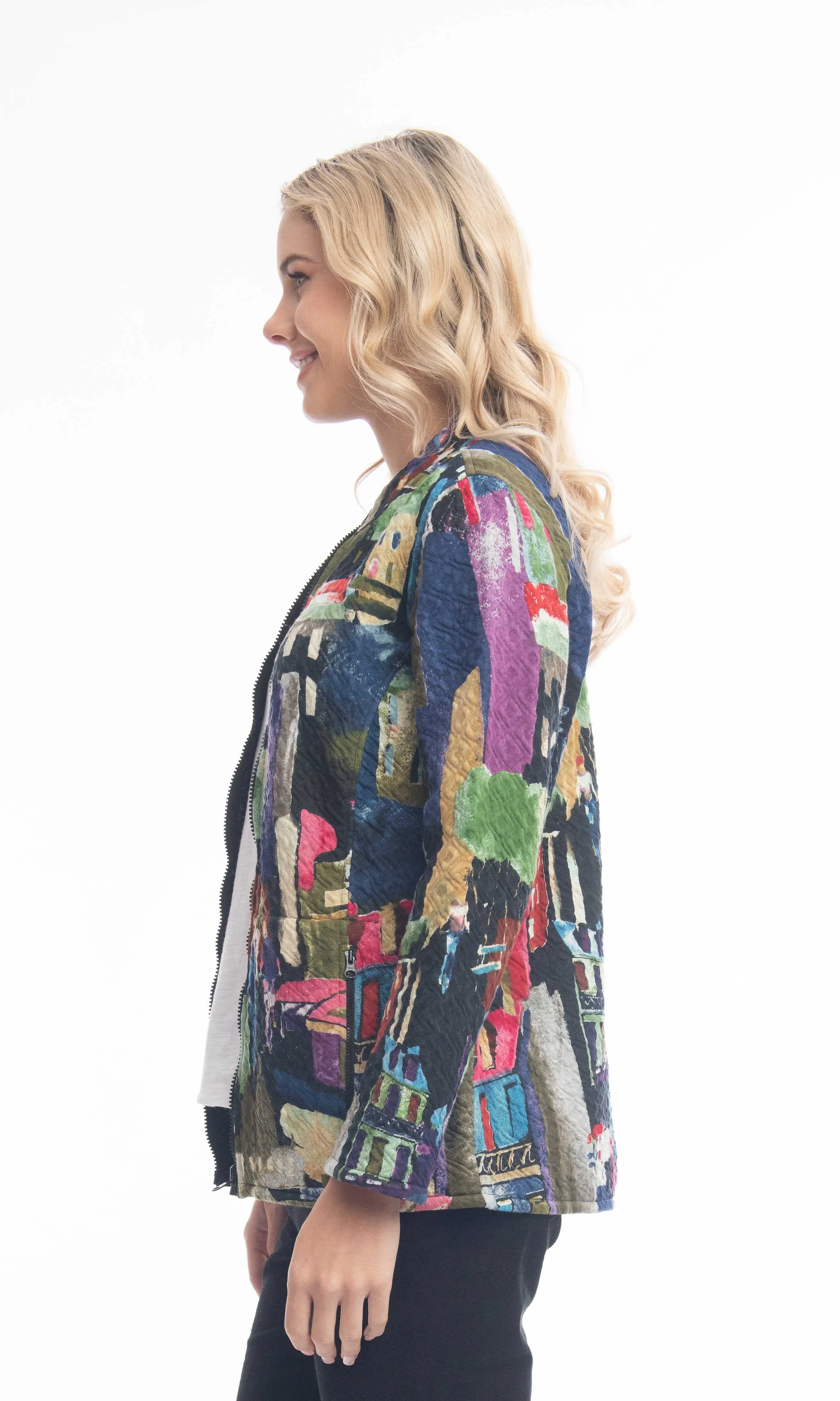 Reversible Quilted Zip Jacket sold by Revolution Boutique product image thumbnail 3