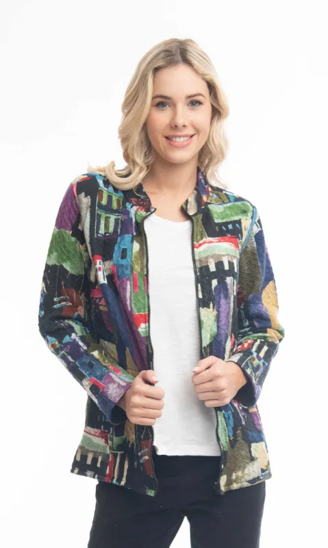 Reversible Quilted Zip Jacket sold by Revolution Boutique