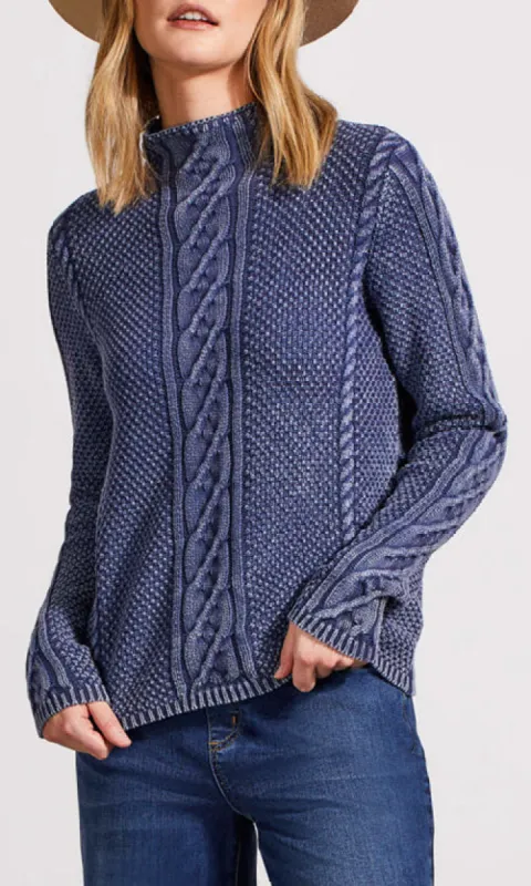 Funnel Neck Cable Knit Sweater sold by Revolution