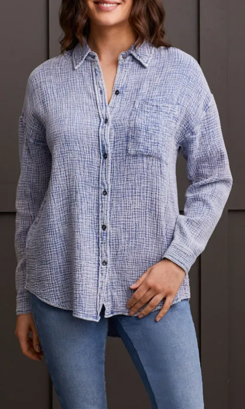 Cotton Gauze Button Down Shirt sold by Revolution Boutique