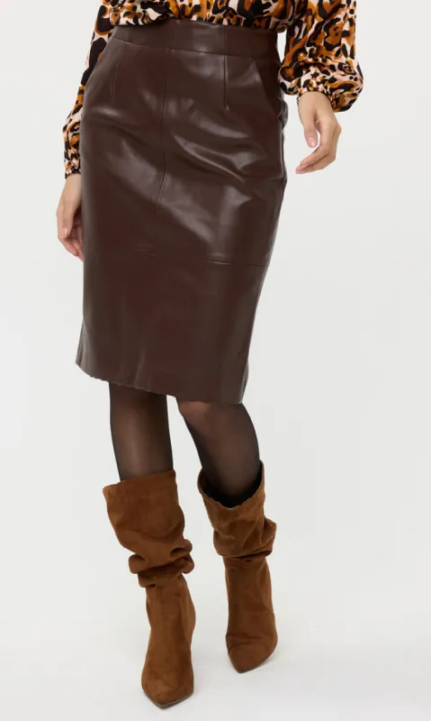 Vegan Leather Pencil Skirt sold by Revolution Boutique