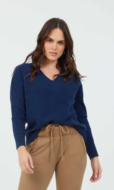 Drop Shoulder V Neck Sweater sold by Revolution