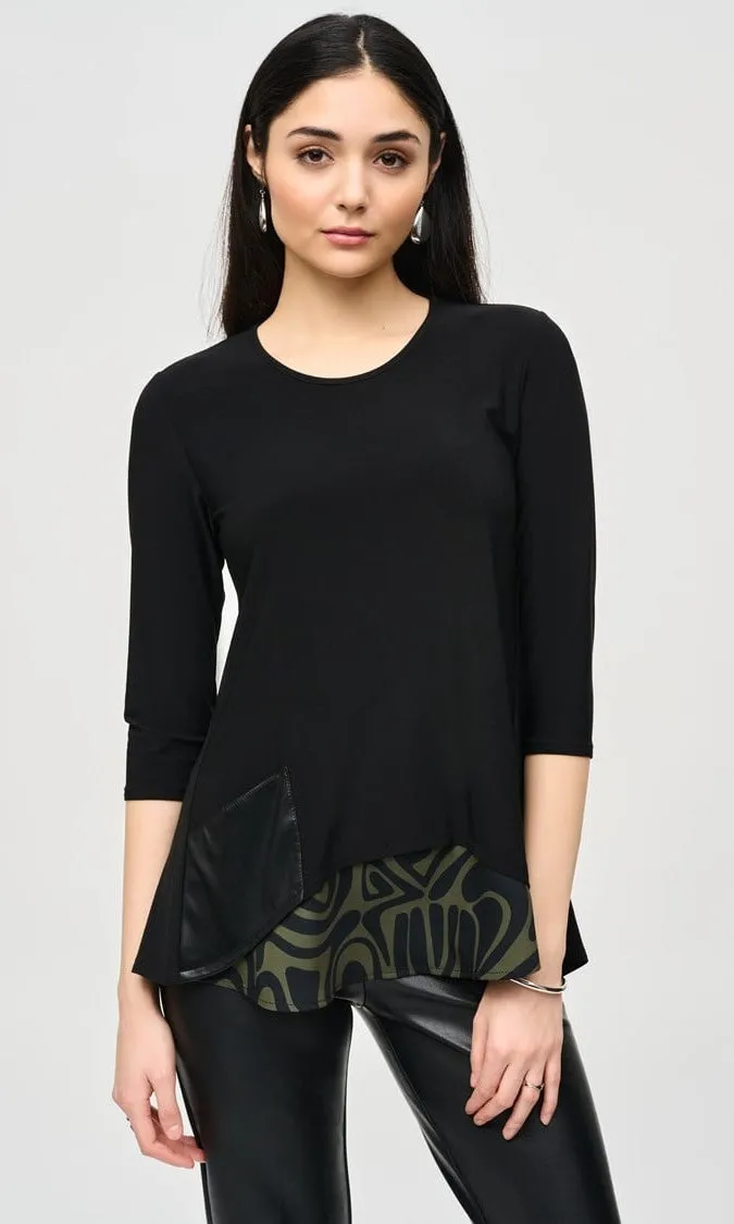 Ribkoff Pleather Pocket Top sold by Revolution