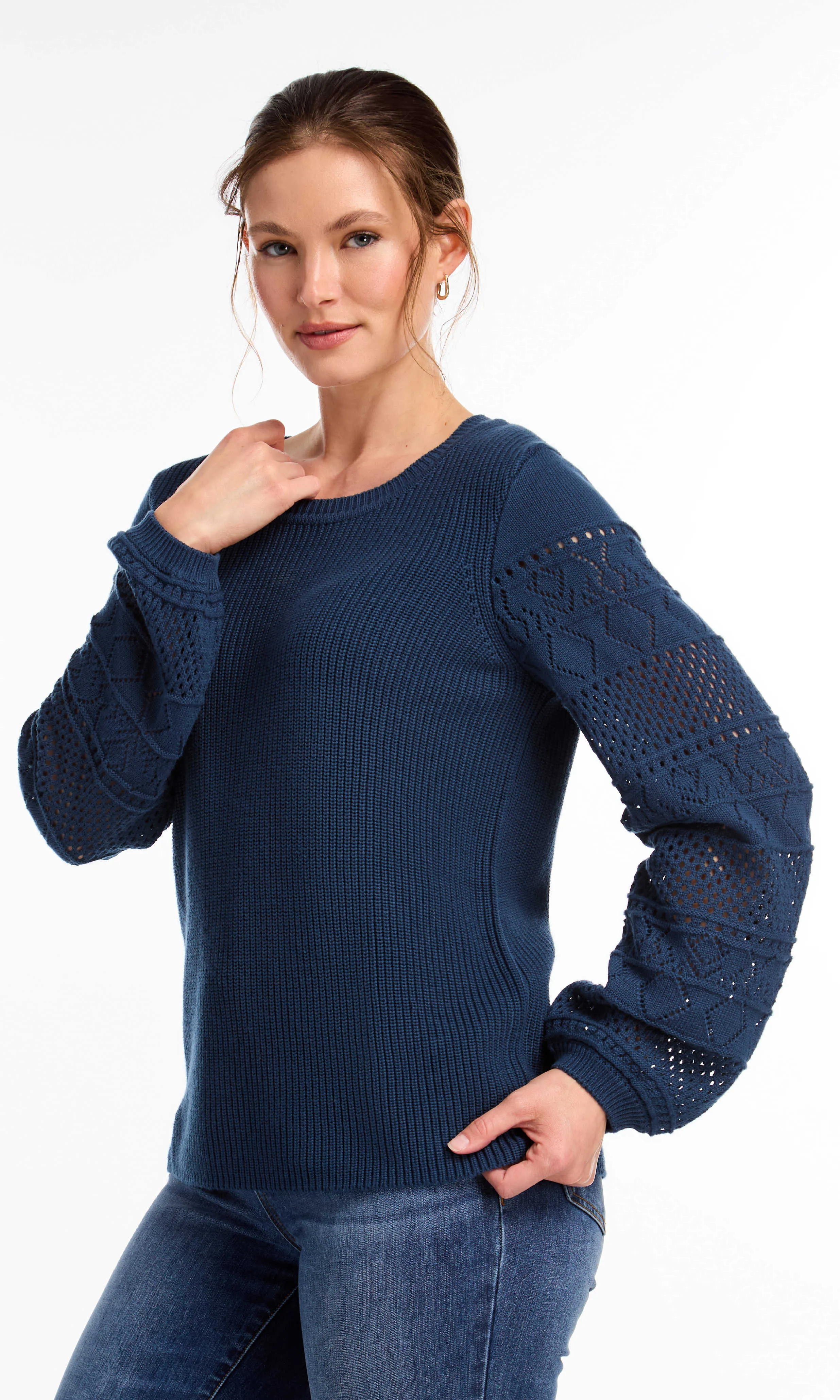 Puff Sleeve Detail Sweater sold by Revolution Boutique