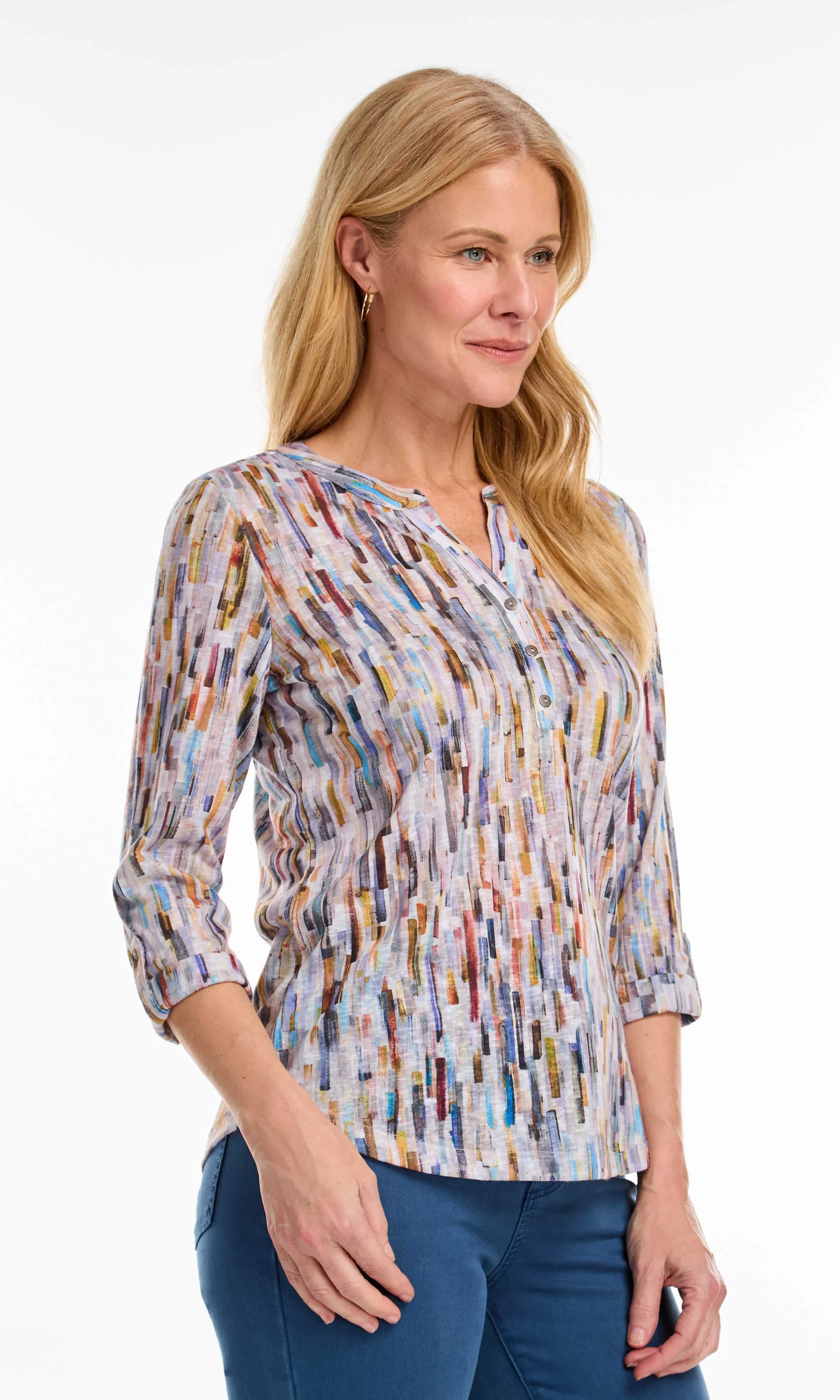 Abstract Henley Top sold by Revolution Boutique product image thumbnail 3