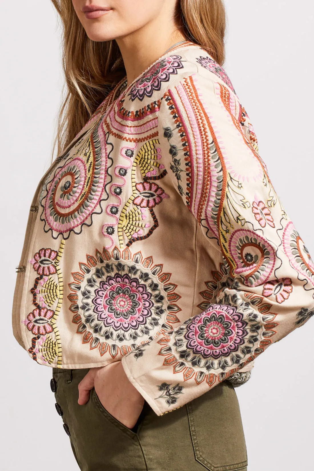 Embroidered Crop Jacket sold by Revolution Boutique product image thumbnail 3
