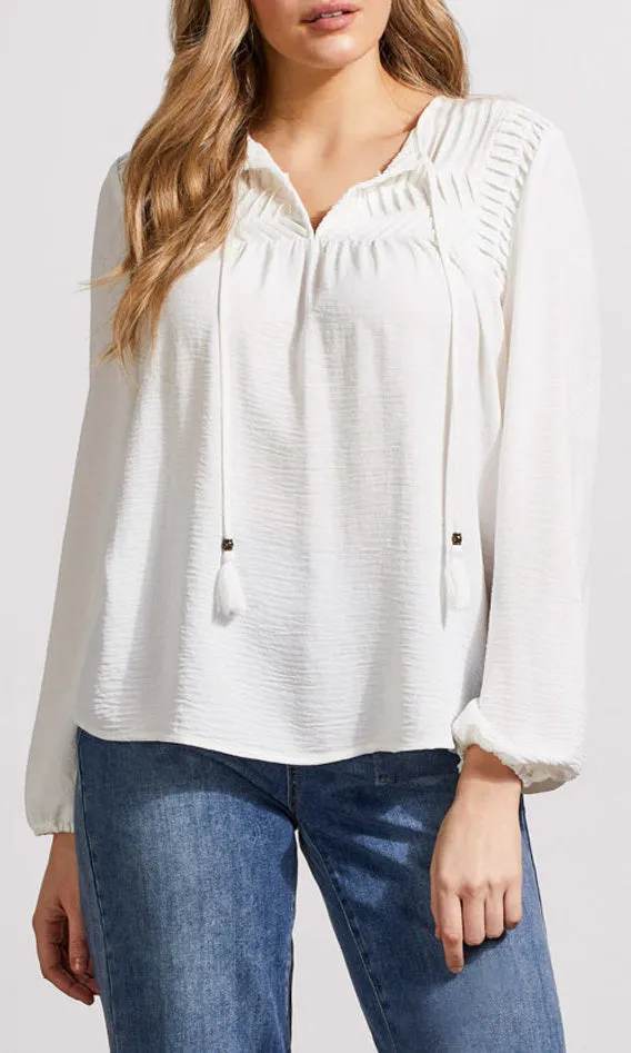 Pleated Yoke Blouse sold by Revolution Boutique