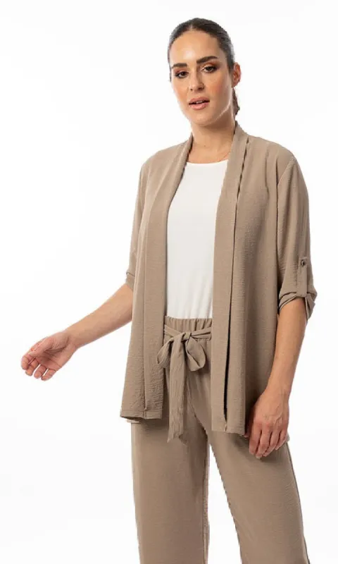 Crepe Open Front Jacket sold by Revolution Boutique