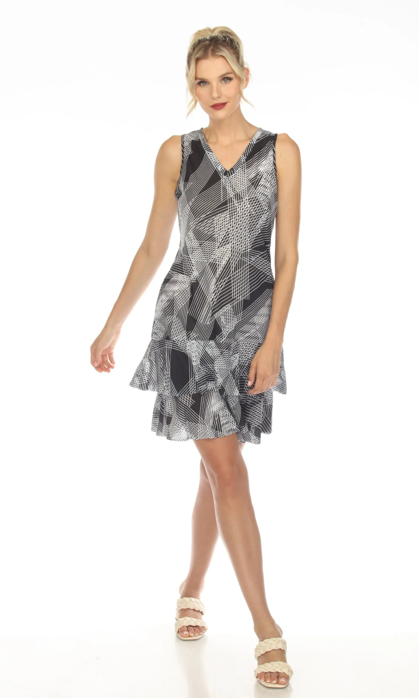 Ruffle Hem V Neck Dress sold by Revolution Boutique