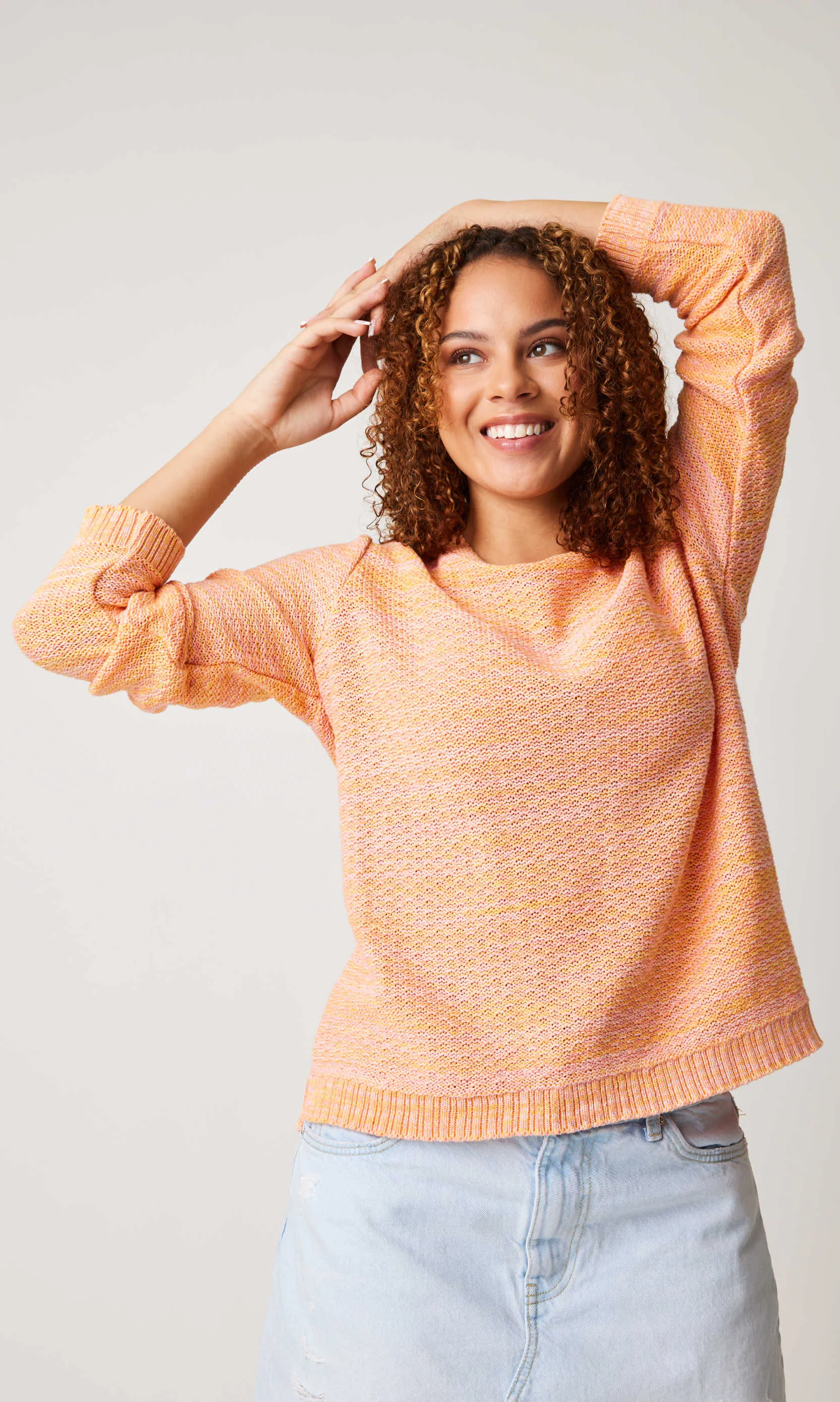 Cotton Heathered Sweater sold by Revolution