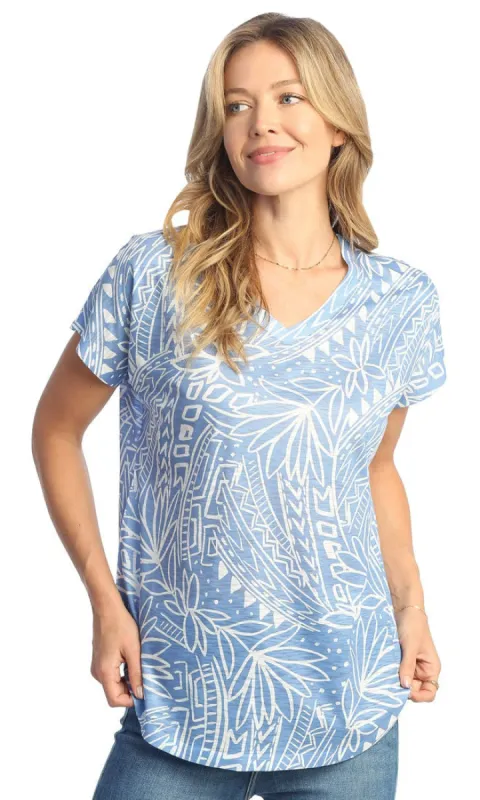 Slub V Neck Top sold by Revolution