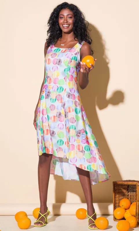 Dot Hankerchief Dress sold by Revolution Boutique