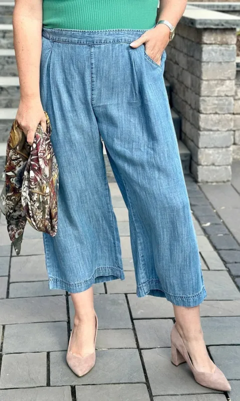 Tencel Wide Leg Crop Pant sold by Revolution
