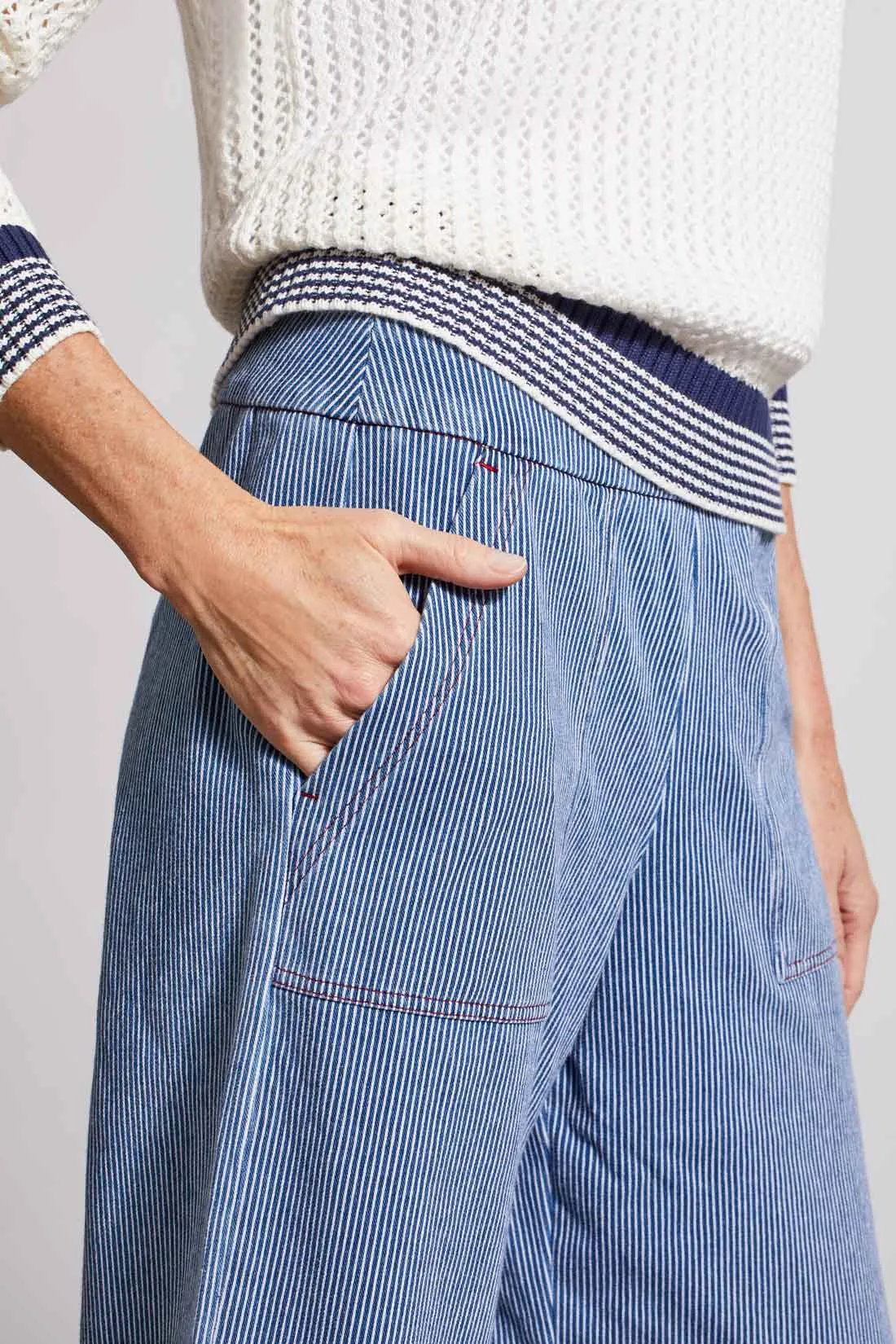 Pinstripe Palazzo Capri sold by Revolution product image thumbnail 3