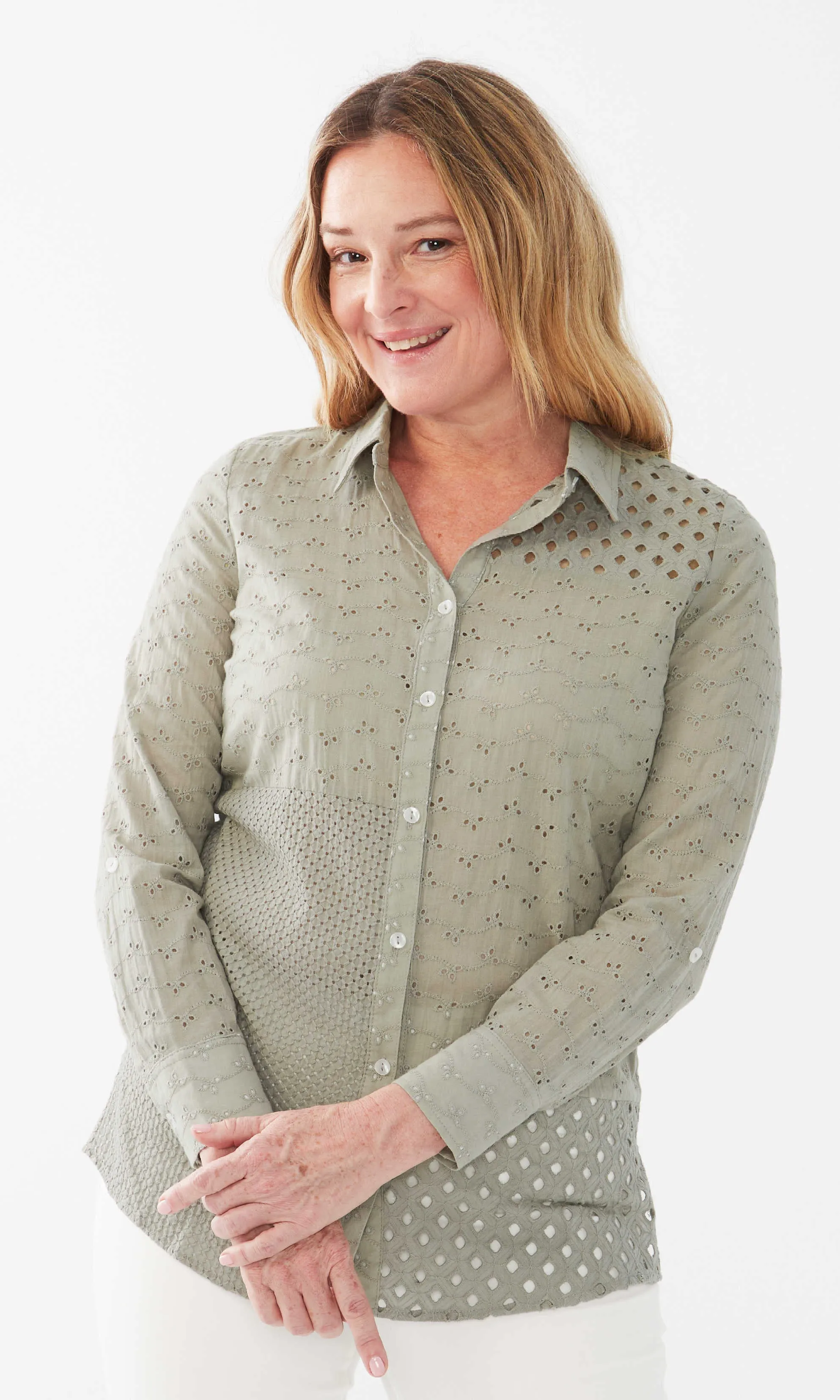 Patchwork Eyelet Tunic Top sold by Revolution