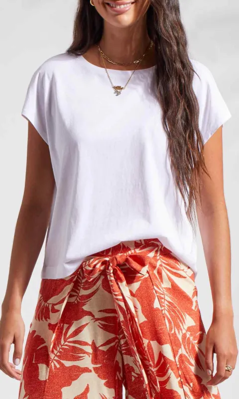 Cap Sleeve Crew Neck Tee sold by Revolution