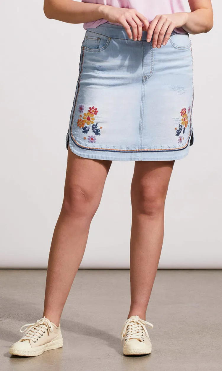 Floral Denim Pull On Skort sold by Revolution product image thumbnail 2