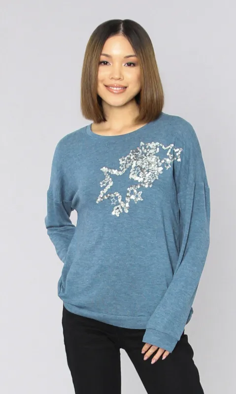 Lightweight Sequin Sweater sold by Revolution