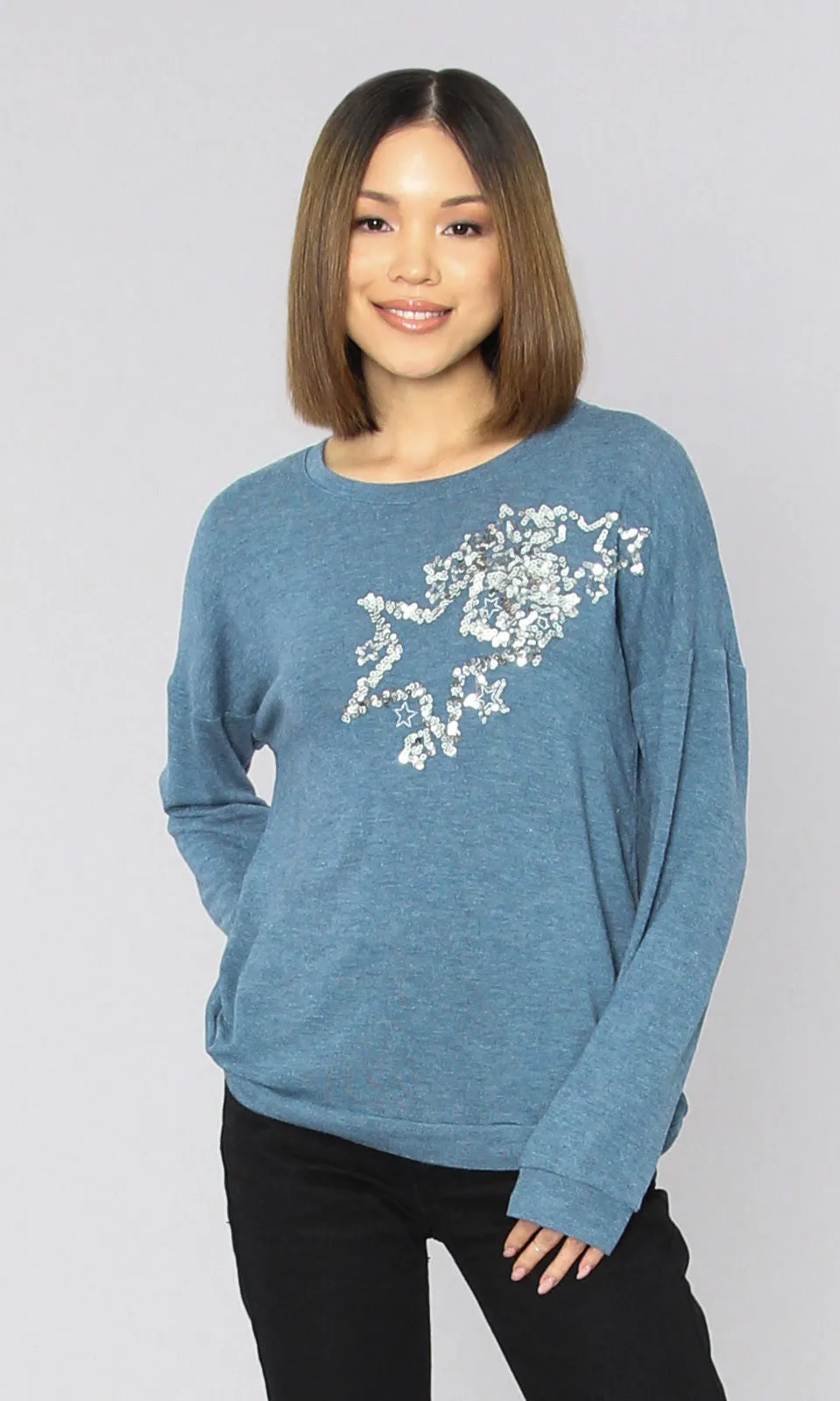 Lightweight Sequin Sweater sold by Revolution