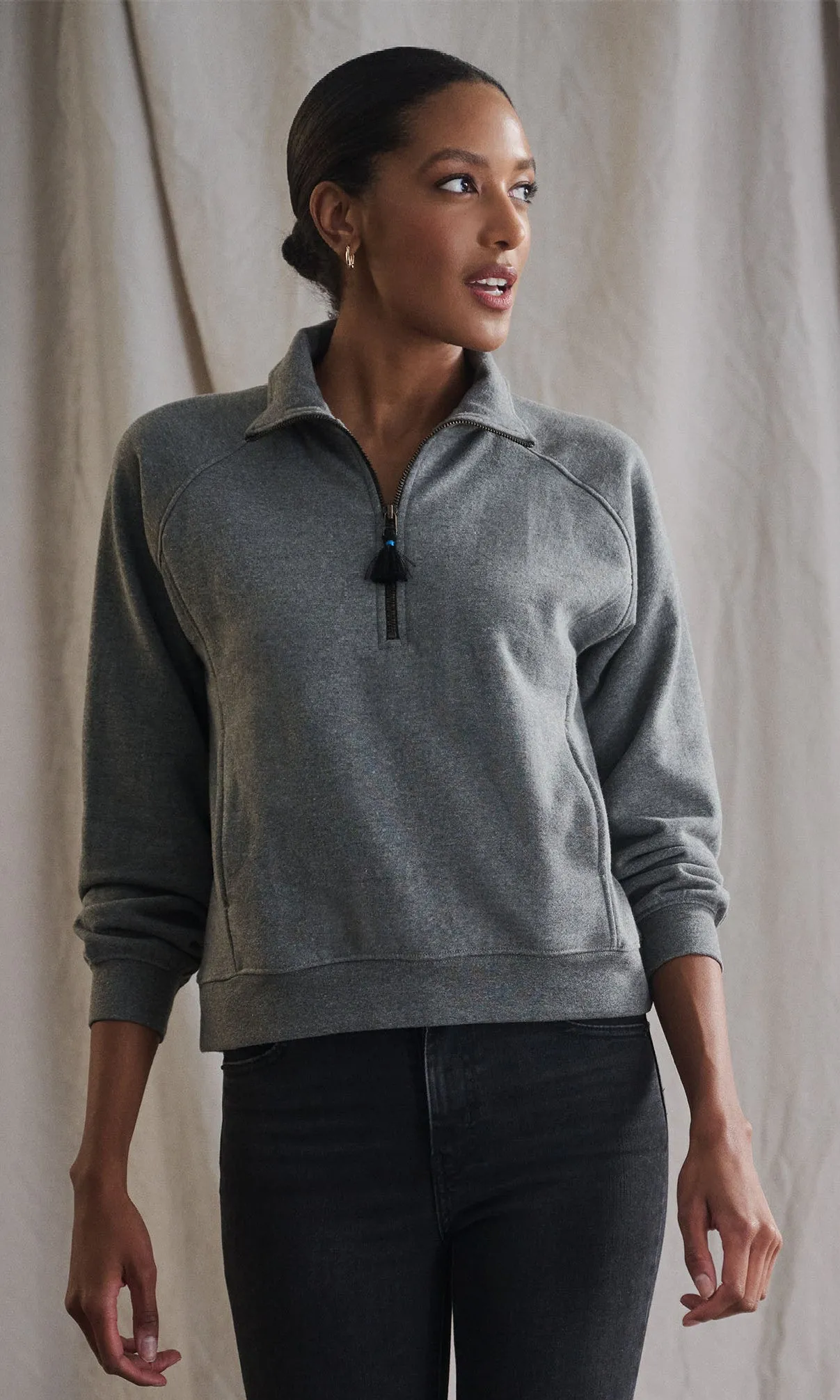 Cotton Pullover Zip Jacket sold by Revolution Boutique product image thumbnail 3