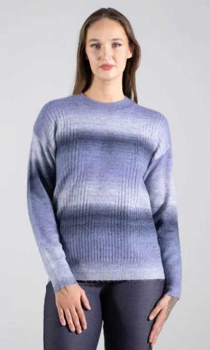 Ribbed Ombre Crew Neck Sweater sold by Revolution Boutique