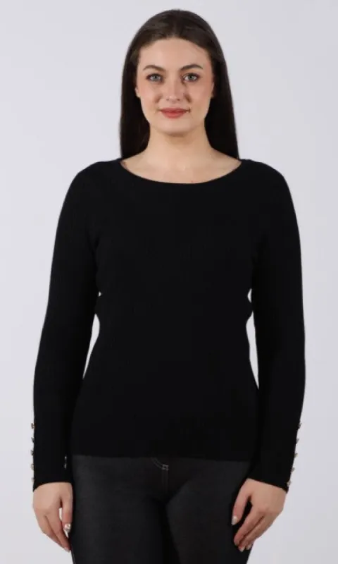 Wrist Detail Chevron Sweater sold by Revolution Boutique