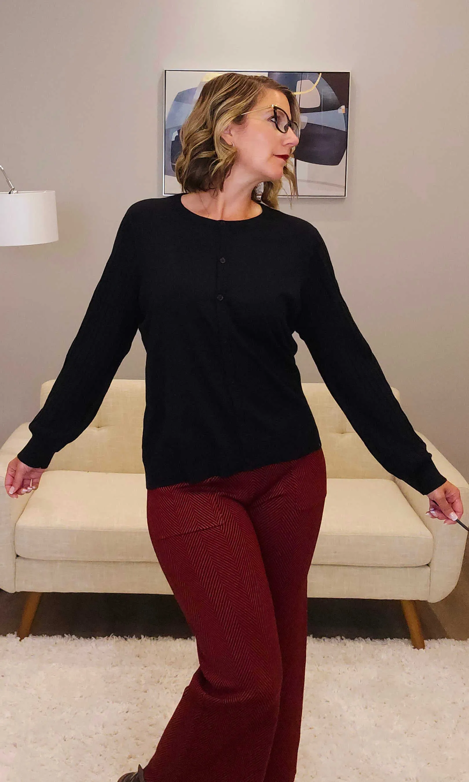 Textured Sleeve Button Cardi sold by Revolution Boutique product image thumbnail 2