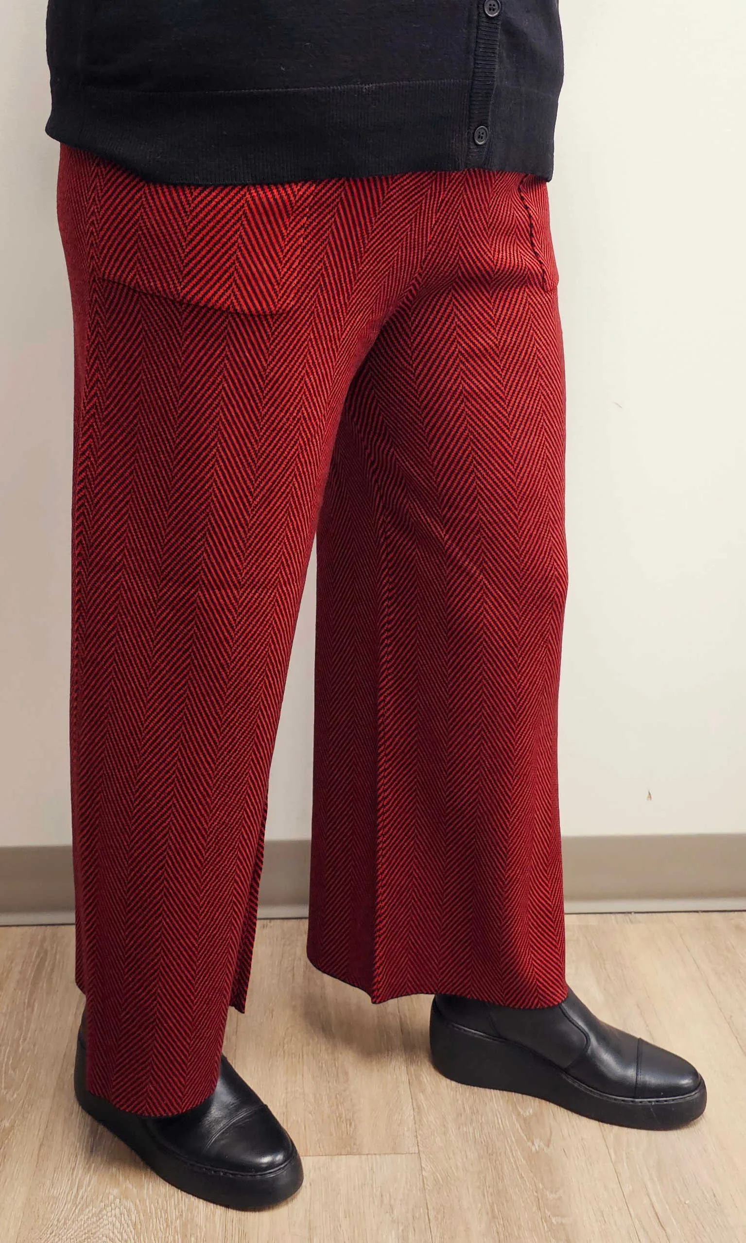 Herringbone Wide Leg Knit Pant sold by Revolution Boutique product image thumbnail 2