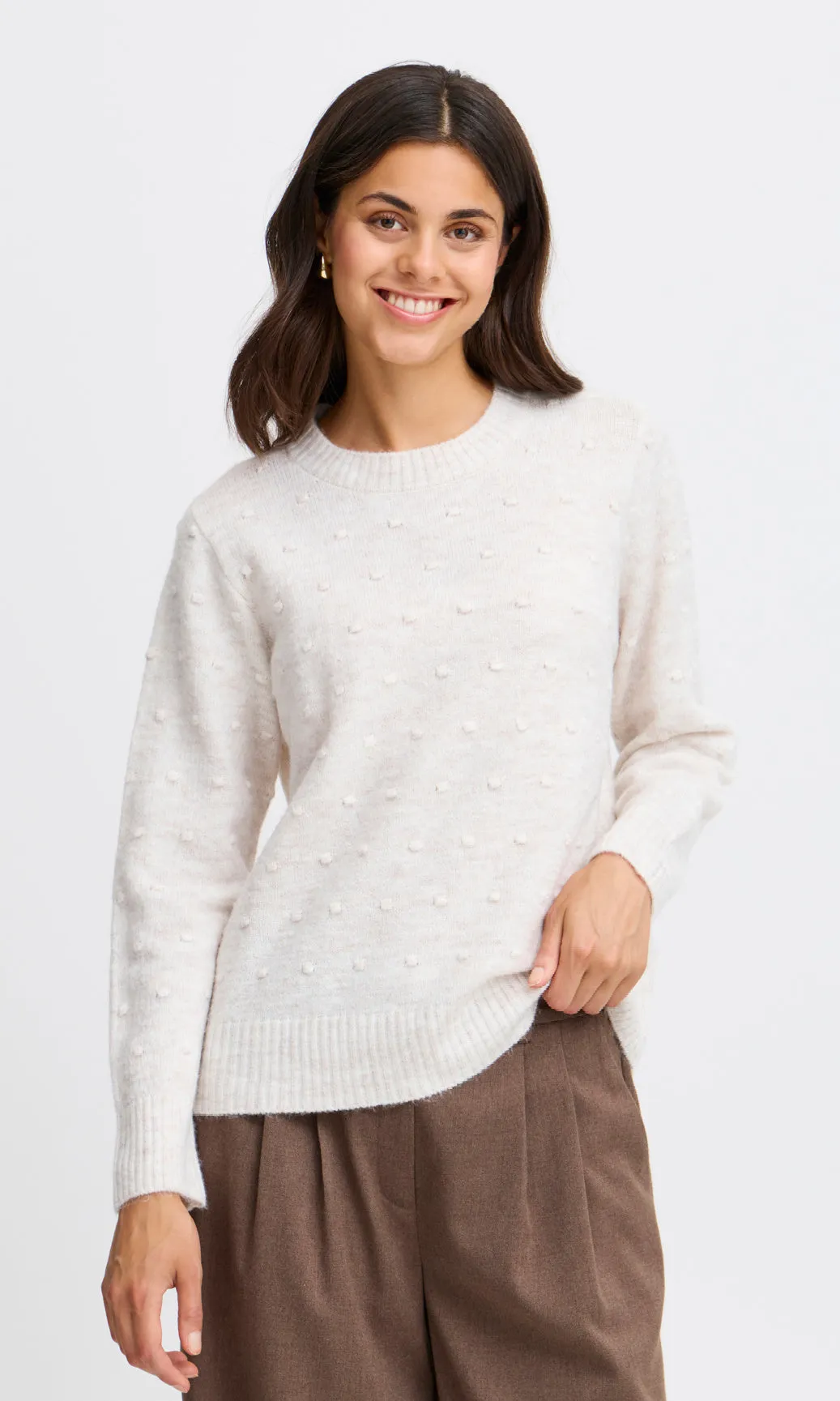 3D Dotted Crew Neck Sweater sold by Revolution Boutique